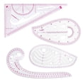 thumbnail image 4 of 1/2PCS Multifunction 6501 Plastic French Curve Sewing Ruler Measure Tailor Ruler Making Clothing 360 Degree Bend Ruler Tools Style E 2pcs, 4 of 6