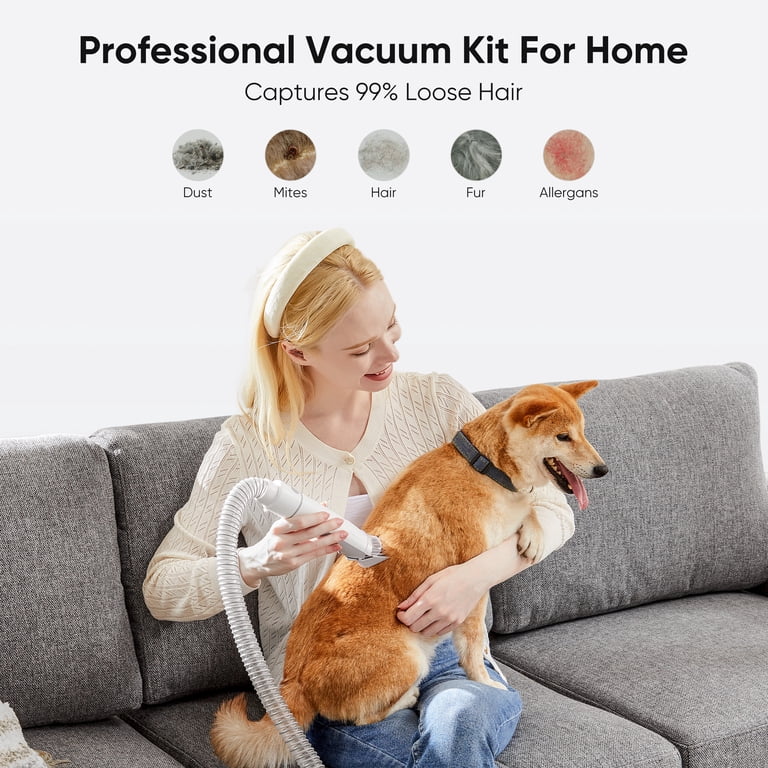 edx Dog Grooming Kit, 2.5L Pet Hair Grooming Vacuum photo 4