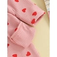 thumbnail image 6 of Suealasg Baby Girls Valentine's Day Footies Rompers Newborn Long Sleeve Heart Tree Print Zipper Jumpsuit 3 6 12 Months Infant Girls Spring Clothes, 6 of 9