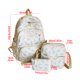 thumbnail image 5 of Conjunto de tres piezas de bolso con lazo para mujer, mochila de gran capacidad, bolso de hombro, bolso de mano, conjunto de monedero versátil para uso diario, decoración con lazo de moda., 5 of 5