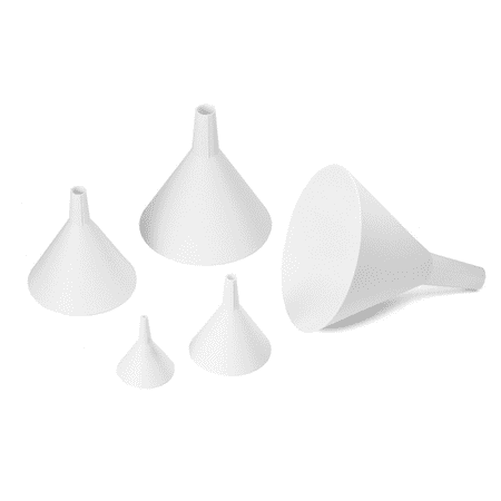 - Fox Run 5-Piece White Nested Durable Plastic Funnel Set Kitchen Liquid Tool 5300