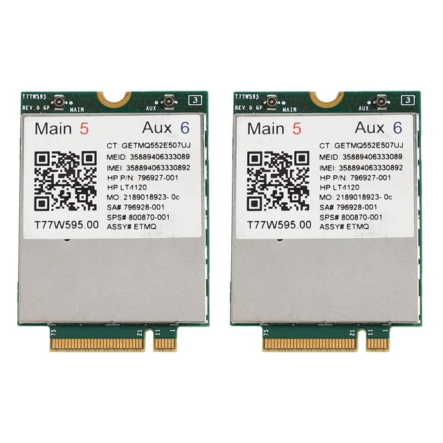 2X Lt4120 X5 LTE T77W595 796928-001 MóDem 4G WWAN M.2 150Mbps LTE para Elite X2 840 850 G3 640 650 645 G2 Verde