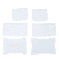 thumbnail image 1 of 6 patrones elegantes para manualidades y decoración del hogar DIY Juego de moldes de silicona blanca para hacer cajas de pañuelos, 1 of 8