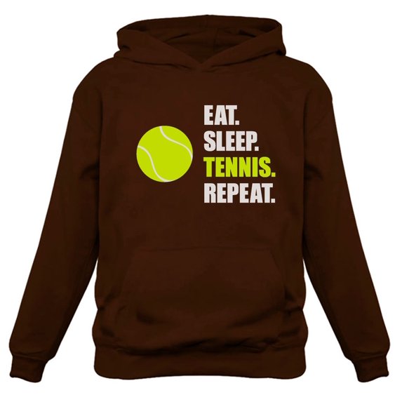 Tstars Womens Tennis Shirts Sport Eat Sleep Tennis Repeat Tennis Fans Tennis Player Cool Birthday Gift Idea for Women Hoodie
