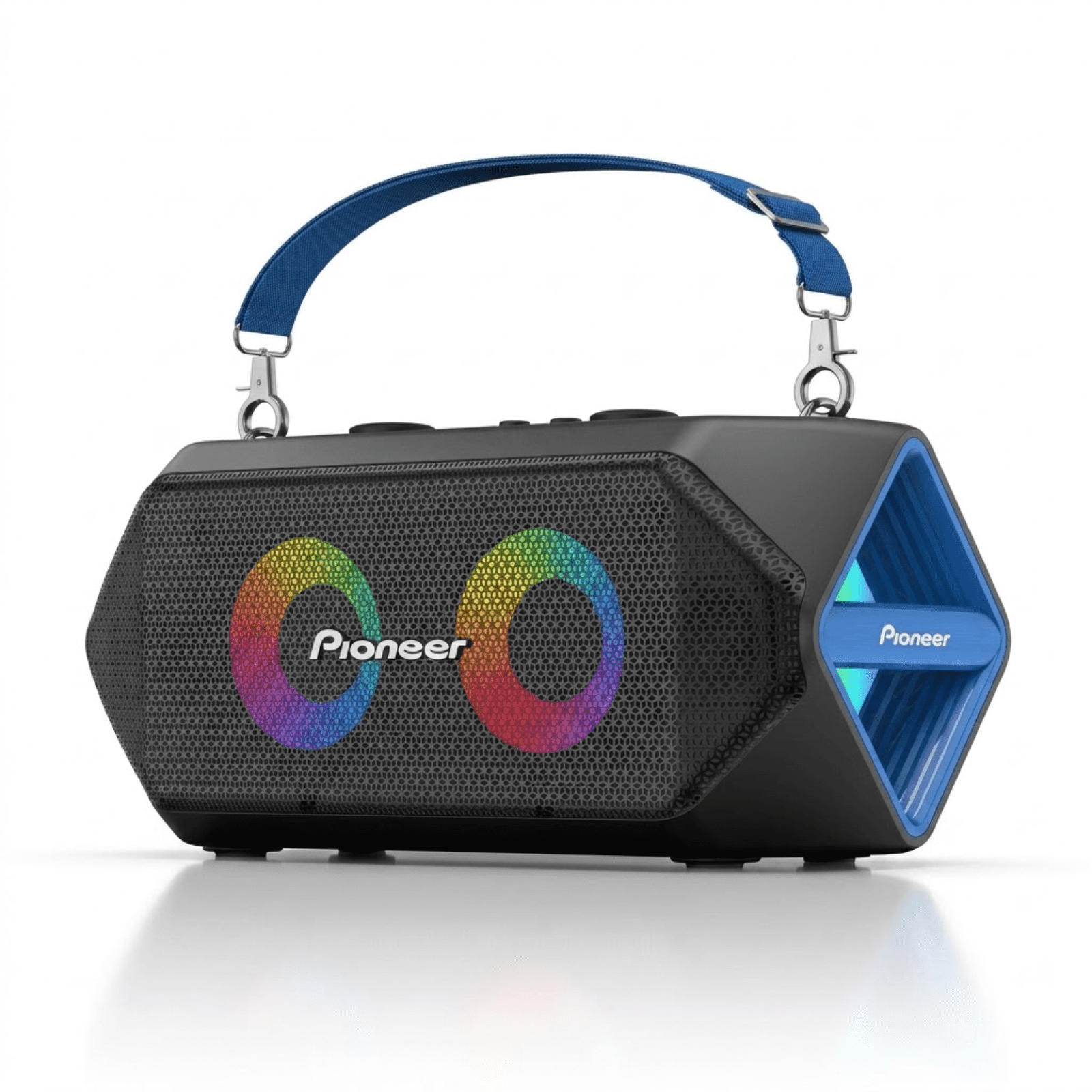 Pioneer PBM5 Portable Bluetooth Boombox Party Speaker, 300W Peak, IPX5, Blue