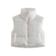 thumbnail image 2 of Sunloudy - Chaleco corto cálido de invierno para mujer, sin mangas, cuello alto, chaleco acolchado ligero de doble cara Sunloudy moda, 2 of 3