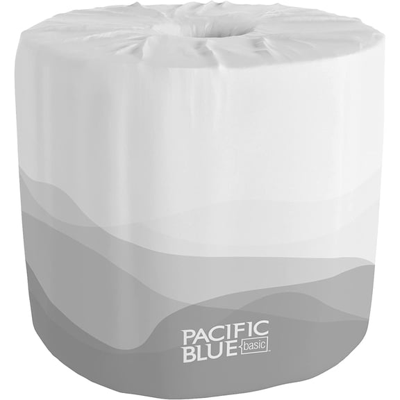Georgia-Pacific Professional Pacific Blue Basic 1-Ply Toilet Paper, 550 Sheets, 80 Rolls per Carton
