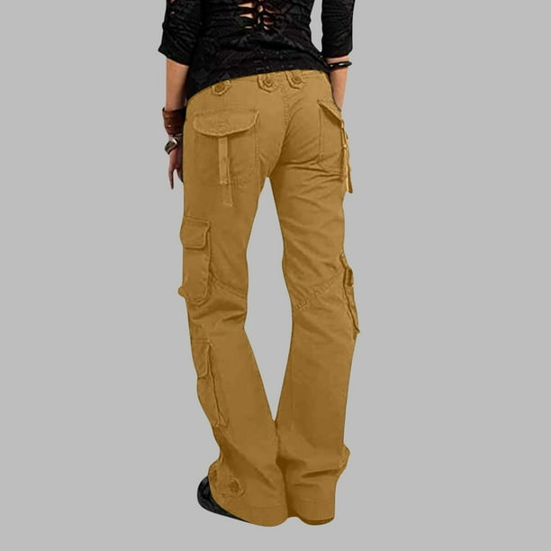 Fattazi Pants For Women Women Cargo Pants Big Pockets Y 2k High