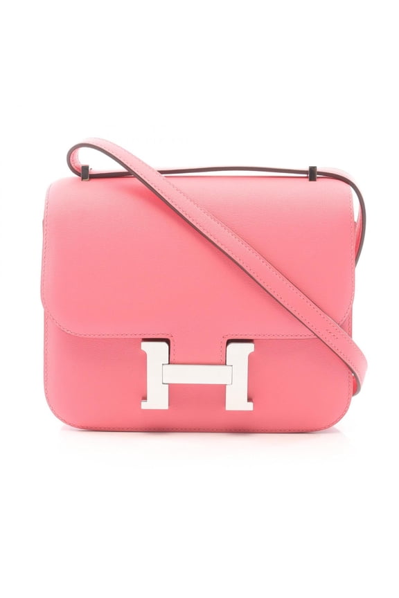 Pre-Owned Hermes Constance 3 Mini Shoulder Bag/Handbag, Leather, Calfskin (Veau Swift), Pink...