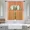 Orange, variant on Gorgeous Home Linen 3-Piece Sheer Organza Kitchen Curtain Set with Swag Valance, Orange
