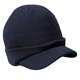 thumbnail image 1 of Sombrero de invierno unisex Salvador suave de punto Elástico cálido con visera Azul oscuro, 1 of 7