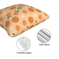 thumbnail image 4 of Throw Pillow Covers, Cute Orange Flower Leaves Soft Square Pillow Cases with Invisible Zipper for Couch Bed Sofa, Farmhouse Fall Home Decor 18"x18", 4 of 7