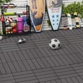 thumbnail image 2 of ATR ART to REAL Patio Composite Deck Tiles,Square Interlocking Floor Tiles,Set of 9,for Indoor and Outdoor,Coffee, 2 of 13