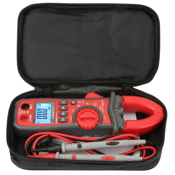 Qiilu UA2008A Auto Digital Clamp Meter Multimeter Handheld RMS AC/DC Resistance, Digital Clamp Meter, AC/DC Tester Multimeter
