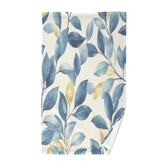 Pure Cotton Face Towel 16x28 Inches Hand Towel Bath Towel Hand Bath Towels Soft Good Water Absorption for Washing Face Wiping Face Pretty Leaves