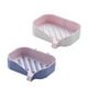 thumbnail image 1 of Preciosa jabonera con soporte para jabón de drenaje, fácil limpieza, bandeja para jabón seco, caja de jabón, jabón portátil de gran capacidad (blanco y rosa), 1 of 5