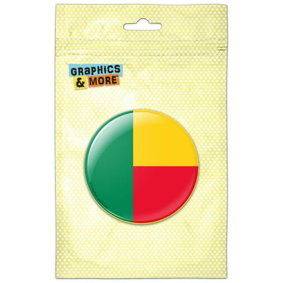 Benin National Country Flag Pinback Button Pin Badge