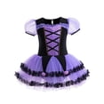 thumbnail image 2 of ATAIKU 3-8Y Kids Girls Witch Ballet Dress Leotards Skirted Tutu Dancewear Halloween Christmas Party Pincess Dresses, 2 of 9