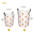 thumbnail image 3 of LNWH Waterproof Laundry Basket with Handles, Cartoon Flower Pet Cat Seamless Pattern Foldable Laundry Hamper, Medium Size, 3 of 8