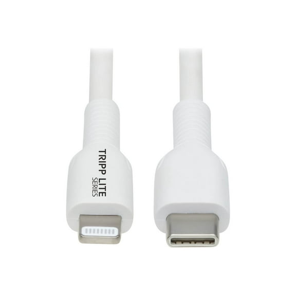 Tripp Lite C To Lightning Sync/ Cable, Mfi Certified - 2.0, M/m, 1m (3.3 Ft) - Lightning Cable - Type-c Male To Lightning Male - 3.3 Ft - White