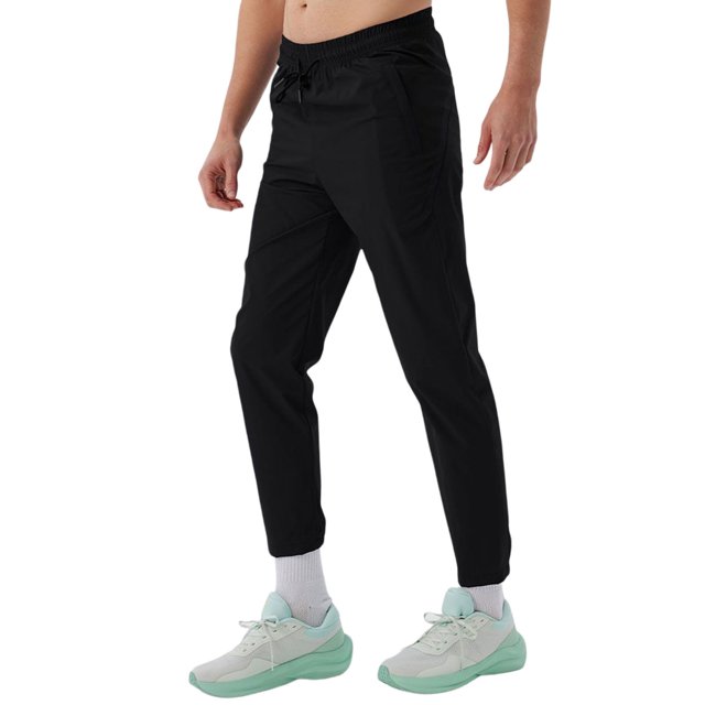 Zszcpp Men Work Pants Elastic Waist Sports Straight Running Long Hiking Lightweight Trousers Casual Trouser