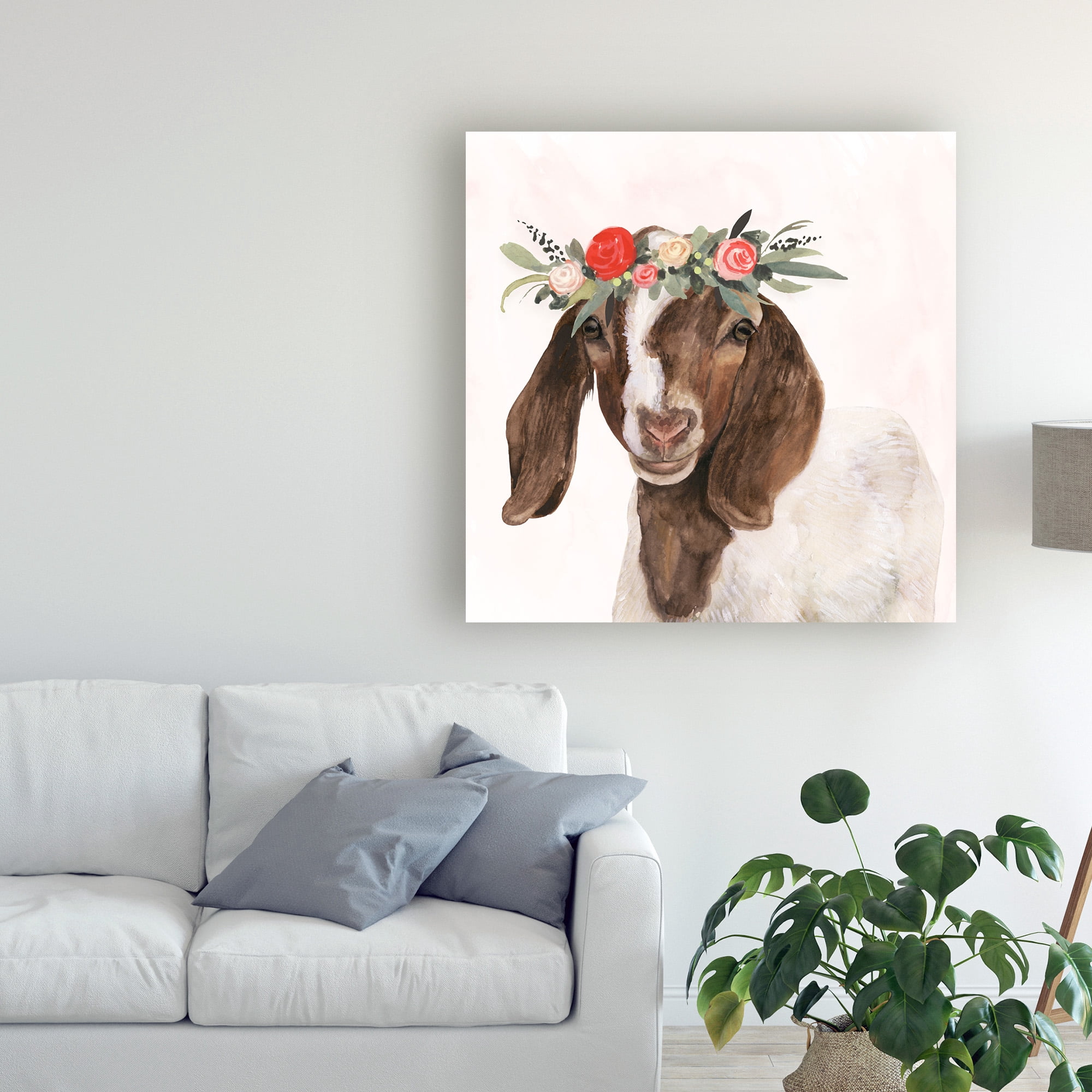 Trademark Fine Art 'Garden Goat II' Canvas Art by Victoria Borges