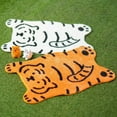 thumbnail image 4 of Cartoon Decor Carpet for Rooms Bedrooom Bathroom Floor One Piece Aesthetic Entrance Cute Tiger White Orange Mat Small Rug (C02,50x80cm), 4 of 6
