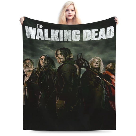 Walking Dead Blanket, Soft Warm Cozy Plush Throw Blanket Gifts for Adults Kids, Lightweight Fuzzy Comfy Flannel Blankets for Couch Bed House Decor Travel 40"X30"