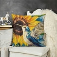 thumbnail image 2 of YINGXI  Summer Pillow Covers Hummingbird Sunflower Throw Pillow Covers Summer Farmhouse Cushion Case Decor for Sofa Couch 18x18in, 2 of 5