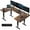 Vintage Brown/Black, variant on VIVO Black U-Shaped 83" x 60" Height Adjustable 4-Leg Electric Standing Desk