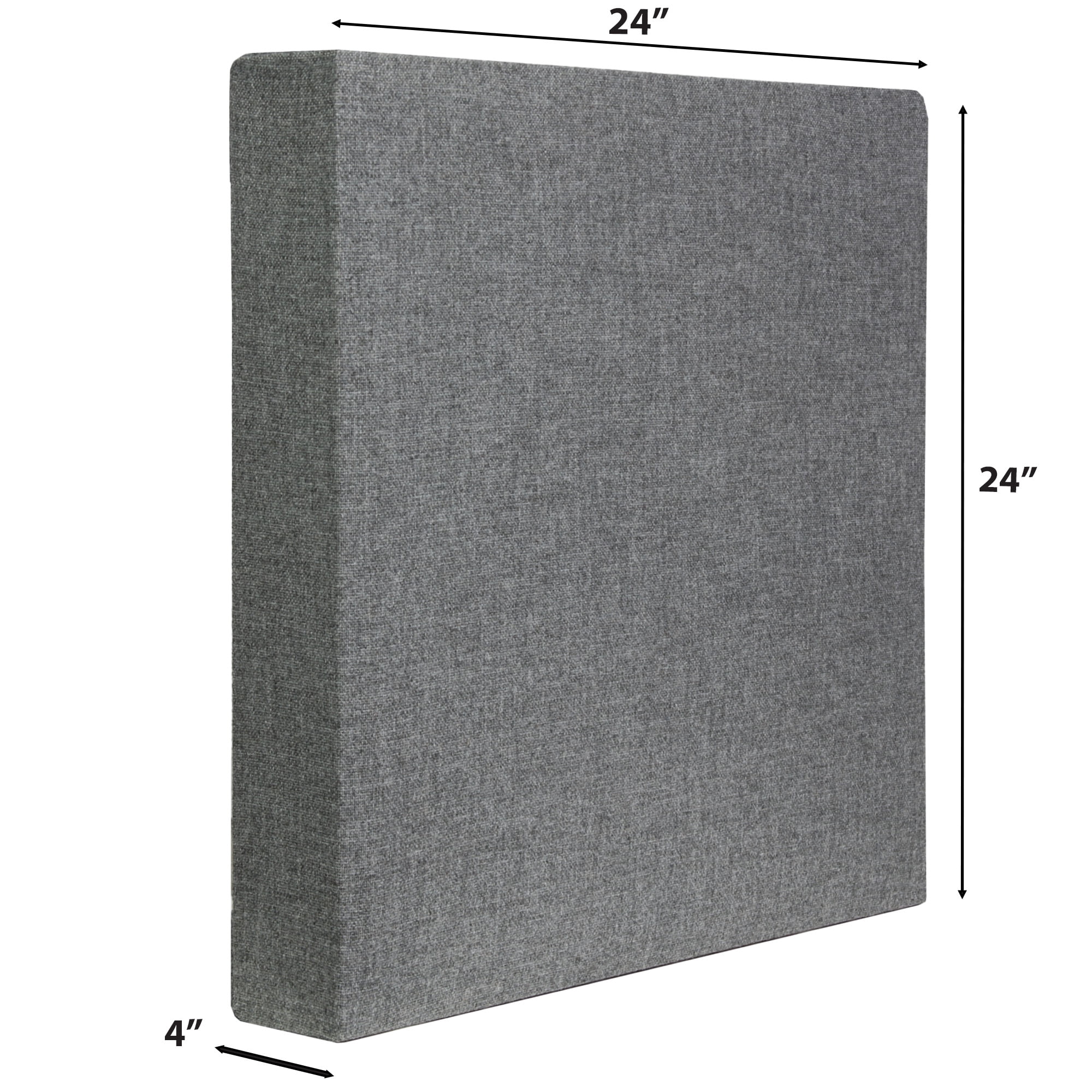 ATS Acoustics ECO Panel Low-VOC Professional Studio Recording Booth Sound Absorbing Acoustic Panel 24" x 24" x 4" (Charcoal)
