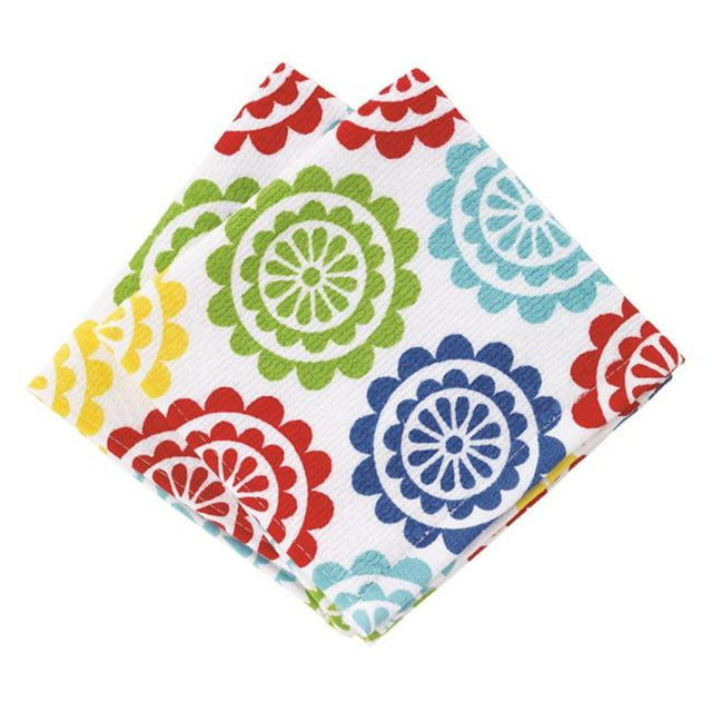 Multicolor Cotton Dish Cloth - 2 per Pack & Pack of 3