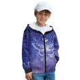 thumbnail image 2 of Xixirimido Butterfly Mystical Celestial Printed Kids Zip Up Hoodies for Boys Girls 3D Graphic Hooded Sweatshirt Zipper Long Sleeve Pullover Top with Pockets for 14-16 Years, 2 of 7