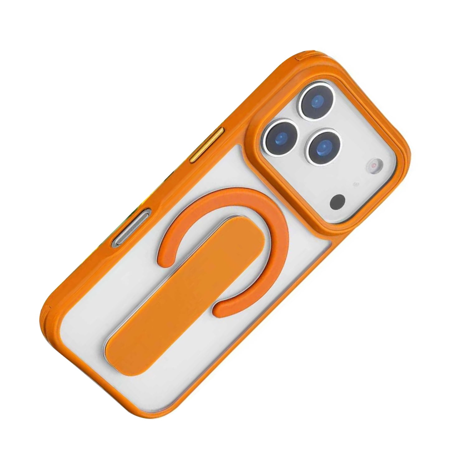 Sophisticated Matte Stand Holder Case with Magsafe for iPhone 17 Pro - Orange
