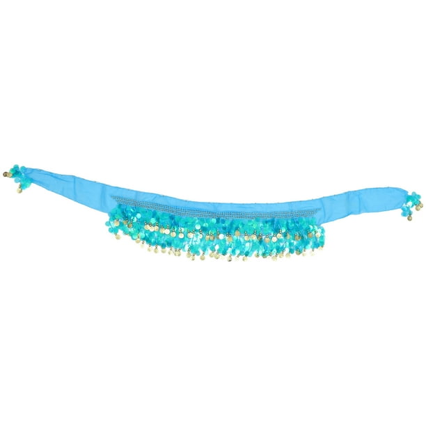 Bufanda de cadera para danza del vientre, cadena de cintura con lentejuelas, bufanda de cadera, accesorio para disfraz de danza para mujer