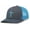 Charcoal/Neon Blue, variant on Mens Christian Hat Brush Cross Embroidered Mesh Back Trucker Hat, Royal/White