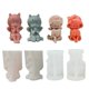 thumbnail image 1 of 4 Pcs Flower Girl Silicone Moulds Ice Baking Tool Soap Molds Little Girl Candle Molds for Fondant Chocolate Decorations, 1 of 4