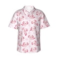 thumbnail image 1 of Fotbe Baby Salamander Camisa Hawaiana para Hombre Unisex – Camisa Casual de Verano con Botones de Manga Corta de Algodón y Lino,Small, 1 of 7