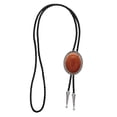thumbnail image 4 of de vaquero Hombres occidentales Mujeres PU Cuerda de cuero Estilo retro Moda Bolo para aniversario Boda Prom Cosplay , Rojo rojo-1 Salvador Corbata de vaquero, 4 of 10