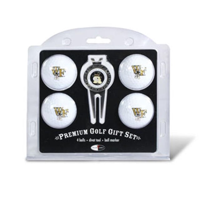 Golf 23806 Team Golf Wake Forêt Université Pack de 4 Balles et Outil de Plongée Cadeau Ensemble