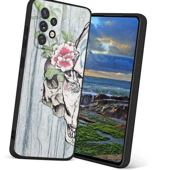 Skull-294 Phone Case, Degined for Samsung Galaxy A52 5G Case Men Women, Flexible Silicone Shockproof Case for Samsung Galaxy A52 5G