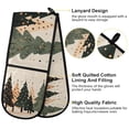 thumbnail image 2 of Yayeee Double Oven Mitt Kitchen Heat Resistant Baking 35" x7" Quilted Glove, Beige Christmas Trees, 2 of 6