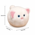 thumbnail image 3 of Stuffed Animal Cat Soft Round Fluffy White Plush with Pink Inner Ears Blue Eyes Small Stuffed Animal for Student Young Nursery Decor Birthday Christmas Holiday Gift, 3 of 8