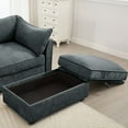 thumbnail image 3 of Modern Velvet-Grey Armless Sofa 220×80×75cm with Pull-Out Storage, 3 of 12