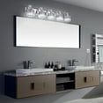 thumbnail image 5 of Modern Crystal Bathroom Light Fixtures-Chrome Vanity Lights Crystal Splicing with Metal Support,Bathroom Lighting Fixtures Over Mirror Vanity Lighting Fixtures for Bedroom Living Room, 5 of 7