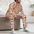 thumbnail image 6 of Bingfone Men's Pajama Set 2 Piece Loungewear PJs, Long Sleeve with Pajama Pants-Colorful Maple Leaves, 6 of 7