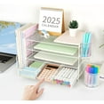 thumbnail image 6 of Desk Organizers and Accessories with File Holder,Desk Accessories & Workspace Organizers with Drawer and  Pen Holder, Paper Organizer for Office Supplies, 6 of 7