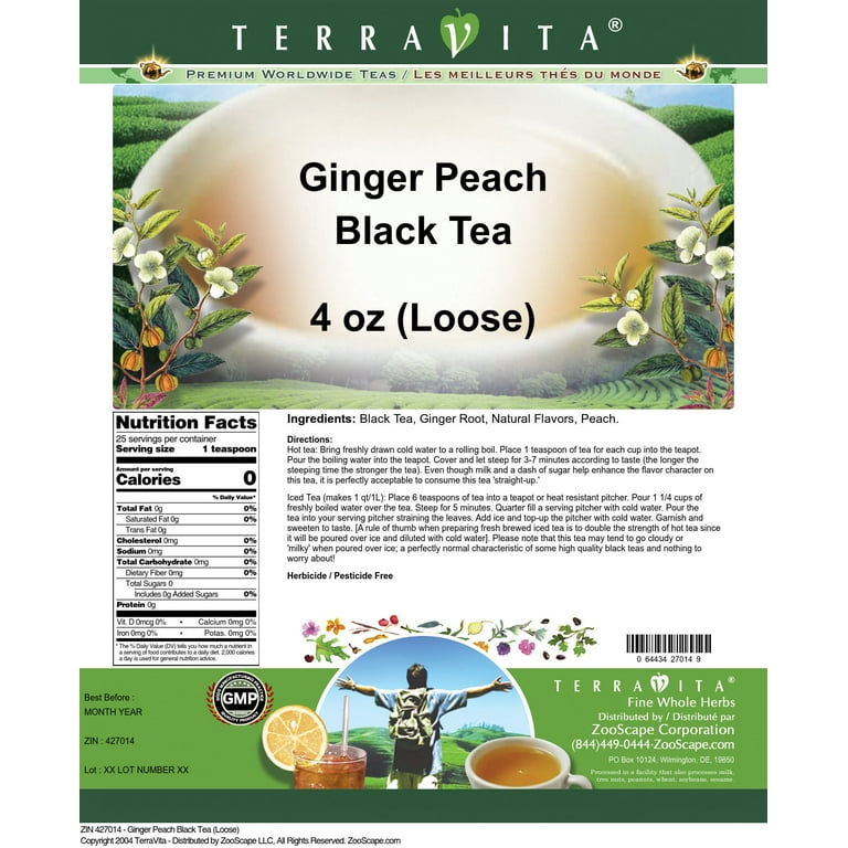 Ginger Peach Black Tea Size: 4 OZ