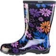thumbnail image 2 of Sloggers Waterproof Garden Rain Boots for Women - Cute Mid-Calf Mud & Muck Boots with Premium Comfort Support Insole, Flower Power, Size 10, 2 of 7