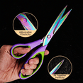 thumbnail image 5 of Jorunhe Sewing Scissors Titanium Coating Ultra-Sharp Non-Stick Blades Set of 4 Professional Fabric Scissors for Tailor Embroidery Craft, 5 of 8